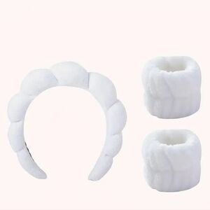 Facial spa headband and wristband